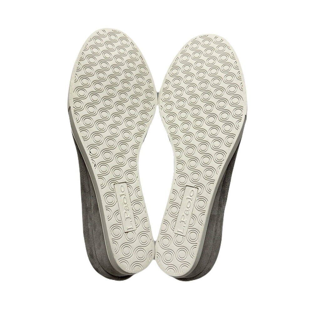 NEW Linea Paolo Anna Womens Size 9 Wedge Sneaker Bootie Gray Perforated Suede - Picture 8 of 9